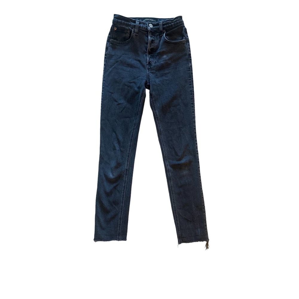 Women 24 Aritzia Denim Forum The Yoko High Rise Slim Black Jeans Pants Cigarette